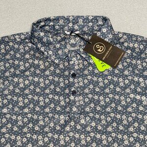 Swannies Men’s Golf Clark Polo Shirt Vintage Indigo Gray Size XL Lightweight NWT